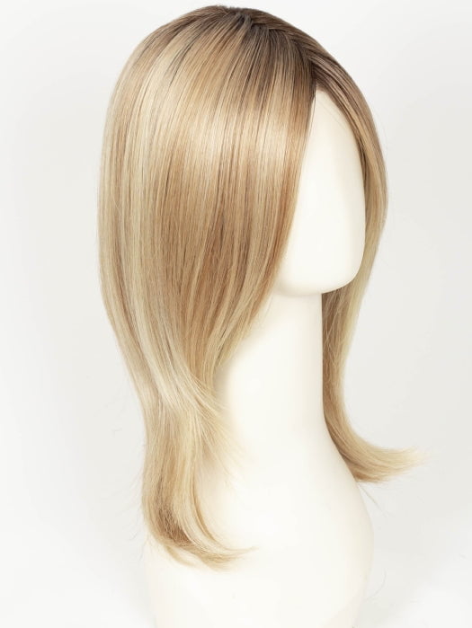 SAHARA BEIGE ROOTED 26.20.25 | Light Golden Blonde, Light Strawberry Blonde, and Lightest Golden Blonde Blend with Shaded Roots
