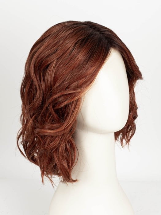 SHADED-AMBER | Coppery Blonde and Red Blend with Dark Amber Brown Roots