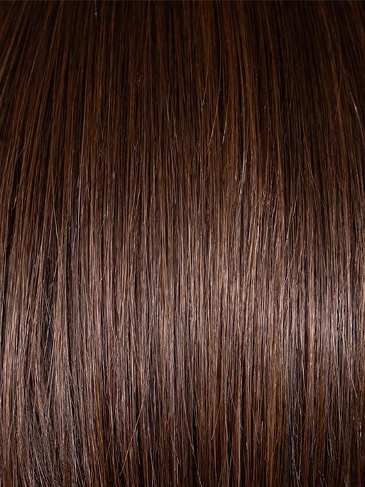 SOFT AMBER BROWN-R | A warm rooted, amber-toned shade blending golden and red hues over a medium brown base.