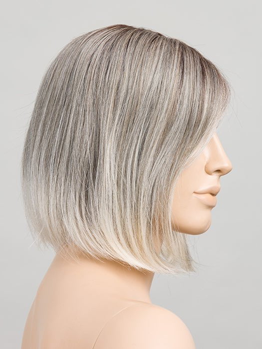 METALLIC BLONDE TIPPED | Black/Dark Brown/Lightest Brown and Pearl White and Pearl Platinum with Grey Blend and Lighter Tipped Ends