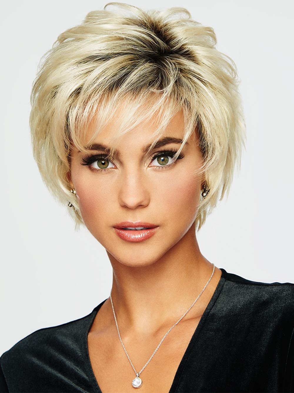 VOLTAGE by RAQUEL WELCH | 20th Anniversary | SS613 SHADED PLATINUM | Light Golden Blonde with Dark Roots PPC MAIN IMAGE FB MAIN IMAGE