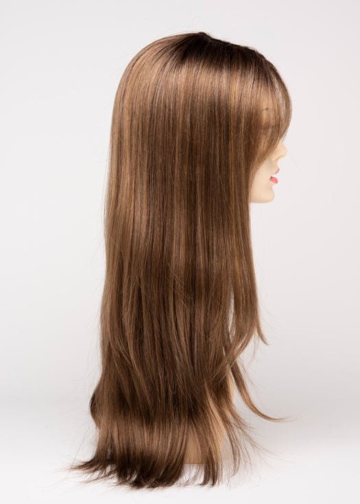 TOASTED-SESAME | Medium Brown roots with overall Warm Cinnamon base and Golden Blonde highlights