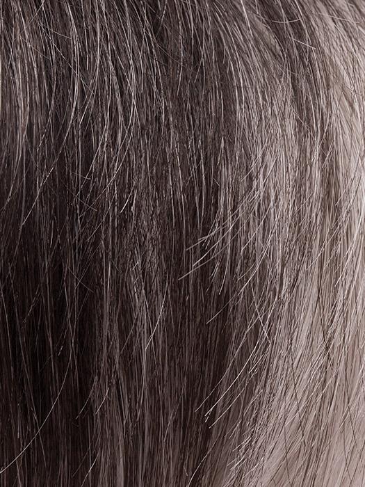 MIDNIGHT PEARL | Dark Brown base with Dark Brown and Silver blend with Silver bangs