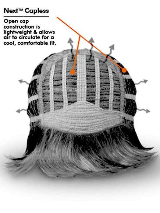 Gaiety Wig by Gabor : Open Cap Capless Construction