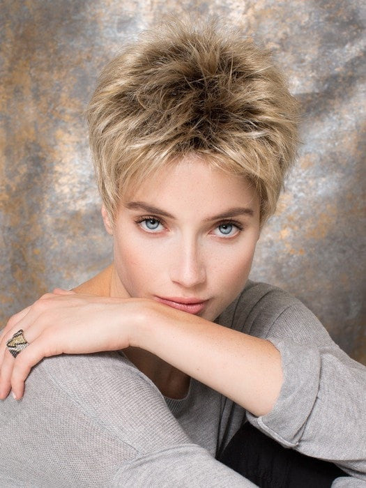 The Ellen Wille Golf is a short rebellious wig with loads of personality and femininity | Color: Sandy Blonde Rooted PPC MAIN IMAGE