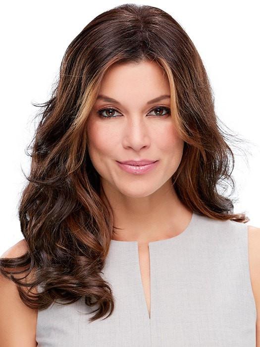 Synthetic Clip-In Hair Topper 16 Inch Double Monofilament Top Folded Lace Amazon.com : Bundle 3 items: Top Level Long Layered 16 main image 4