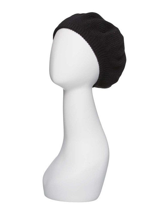 Knit Beret by Jon Renau | Color Black