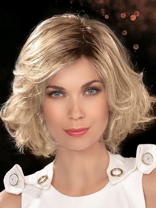CHARISMA by ELLEN WILLE in LIGHT HONEY ROOTED | Medium Honey Blonde, Platinum Blonde, and Light Golden Blonde blend with Dark Roots PPC MAIN IMAGE FB MAIN IMAGE