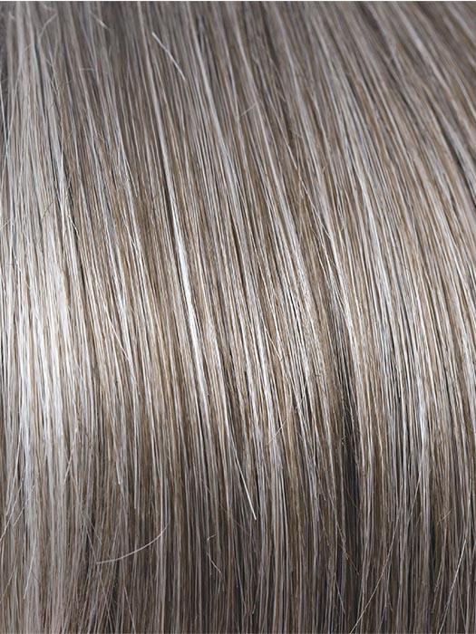 SANDY SILVER | Silver Medium Brown blend that transitions to more Silver then Medium Brown then to Silver Bangs