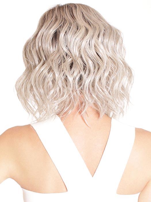 CHROME | Medium Grey with Platinum Tips, Dark Brown Roots