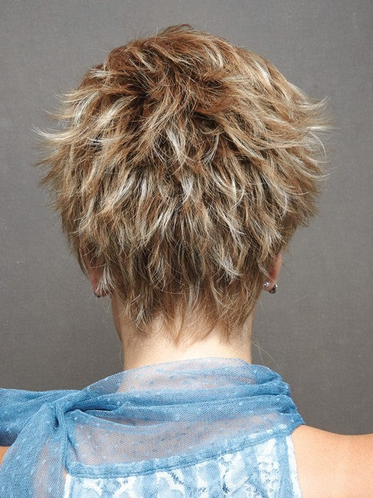 NUTMEG F | Medium Blonde and Honey Brown Base Frosted with Platinum Blonde Highlights