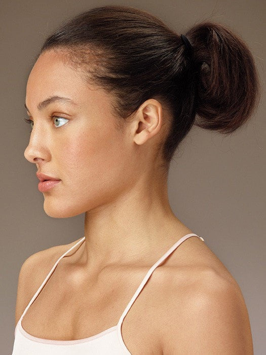 Place your hair in a pony located mid to low