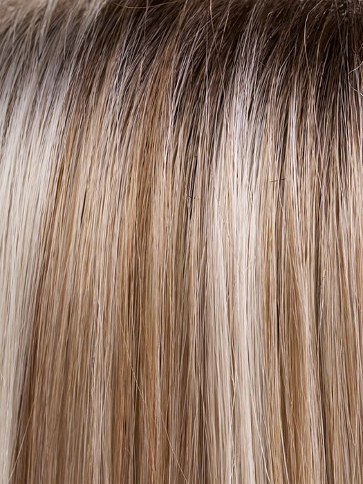101/88/27S8 CATALINA BLONDE | Pale blonde with Pure White Natural Violet halo highlights, shaded medium brown 