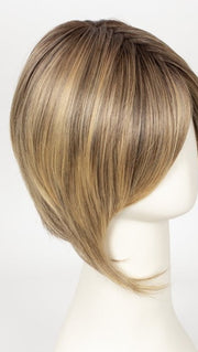 24BT18S8 SHADED MOCHA | Medium Natural Ash Blonde & Light Natural Gold Blonde Blend, Shaded with Medium Brown