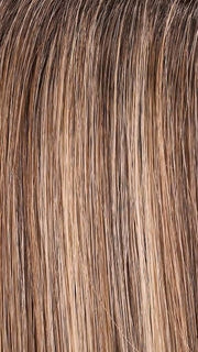 24BT18S8 SHADED MOCHA | Medium Natural Ash Blonde & Light Natural Gold Blonde Blend, Shaded with Medium Brown