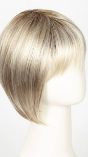 LIGHT-CHAMPAGNE-ROOTED | Pearl Platinum and Light Golden Blonde Blend with Medium Brown Roots