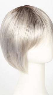 Silver Blonde Rooted  Medium Honey Blonde, Light Ash Blonde, and Lightest Reddish Brown blend with Dark Roots