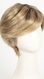 27T613S8 SHADED SUN | Medium Natural Red-Gold Blonde & Pale Natural Gold Blonde Blend and Tipped, Shaded with Medium Brown