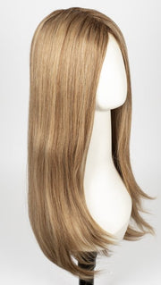 SS12/22 SHADED CAPPUCCINO | Light Golden Brown Evenly Blended with Cool Platinum Blonde Highlights and Dark Roots
