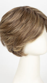 BERNSTEIN ROOTED | Light Brown Base with Subtle Light Honey Blonde and Light Butterscotch Blonde Highlights and Dark Roots