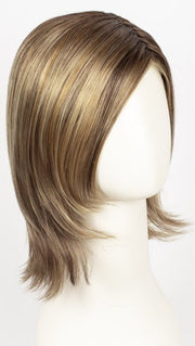 BERNSTEIN ROOTED | Light Brown base with subtle Light Honey Blonde and Light Butterscotch Blonde highlights and Dark Roots