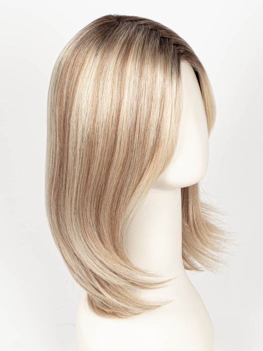 101/88/27S8 CATALINA BLONDE | Pale blonde with Pure White Natural Violet halo highlights, shaded medium brown 