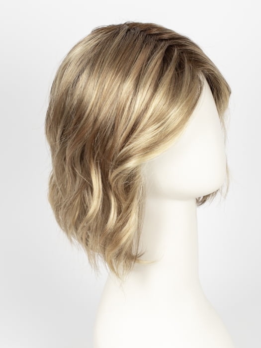 CARAMEL ROOTED | Light Strawberry Blonde and Medium Ash Blonde with Light Golden Blonde Blend and Shaded Roots
