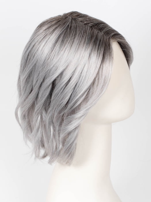 METALLIC GREY ROOTED 60.51 Pearl White, Darkest/Lightest Brown with Grey Blend with Shaded Roots