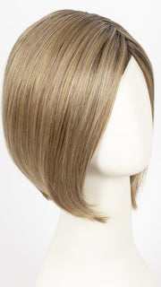 BERNSTEIN ROOTED | Light Brown base with subtle Light Honey Blonde and Light Butterscotch Blonde highlights and Dark Roots