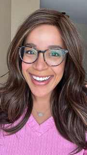 Brea @getwiggywithbrea wearing LEONI by RENE OF PARIS in color MARBLE-BROWN | Medium Brown and Light Honey Brown evenly blended