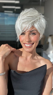 ROXIE wearing DREAM DEBUT by GABOR in LIGHT GREY | Silver to light gray
