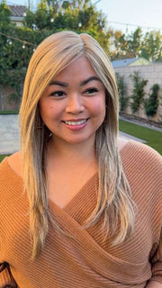 Katrina and Arlah Soriano @wearthehairsis MESMERIZED by RAQUEL WLECH in RL16/88 PALE GOLDEN HONEY | Dark Natural Blonde Evenly Blended with Pale Golden Blonde