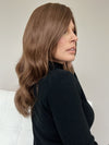Roxie wearing BRIELLE by AMORE in BROWN-SPICE | Blend of Dark Brown and Medium Brown