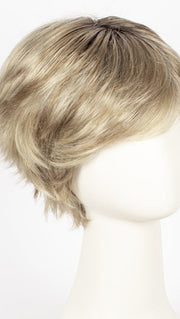 SANDY-BLONDE-ROOTED | Medium Honey Blonde, Light Ash Blonde, and Lightest Reddish Brown blend with Dark Roots