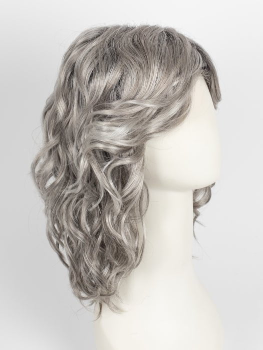 CHROMERT1B | Gray and White with 25% Medium Brown Blend and Off-Black Roots