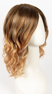 GOLDEN-GINGER | Golden Brown Roots that melt into a Soft Ginger Base with Fine Light Blonde Highlights 