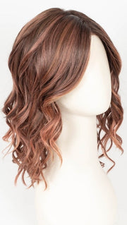 CINDER HEAT | Reddish brown base blended with smoked copper with soft amber highlights and chestnut brown roots. 
