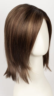 CHOCOLATE ROOTED | Medium to Dark Brown base with Light Reddish Brown highlights and Dark Roots