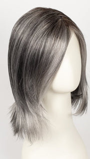 SALT-PEPPER-ROOTED 44.51.39 | Light Natural Brown with 75% Gray, Medium Brown with 70% Gray and Pure White Blend
