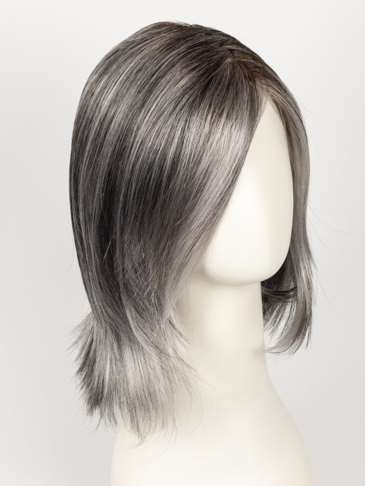 SALT-PEPPER-ROOTED 44.51.39 | Light Natural Brown with 75% Gray, Medium Brown with 70% Gray and Pure White Blend