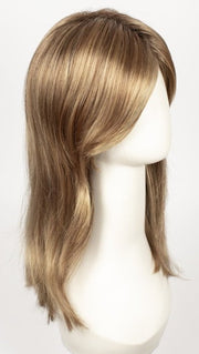 LIGHT-BERNSTEIN-ROOTED 12.19.27 | Light Auburn, Light Honey Blonde, and Light Reddish Brown blend and Dark Roots