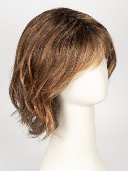 HAZELNUT-ROOTED 830.28.6 | Medium Brown base with Medium Reddish Brown and Copper Red highlights and Dark Roots