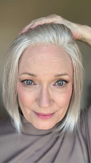 Mel B. @mels.be.ageless wearing ELITE by ELLEN WILLE in color SILVER MIX | Pure Silver White and Pearl Platinum Blonde Blend