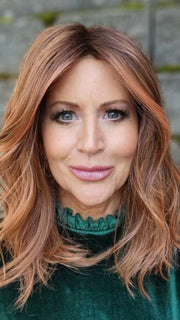 Natalie Gray @vanish.into.thin.hair wearing TABU by ELLEN WILLE in ROSEWOOD ROOTED | Medium Dark Brown Roots that Melt into a Mixture of Saddle Brown and Terra-Cotta Tones with Dark Roots FB MAIN IMAGE