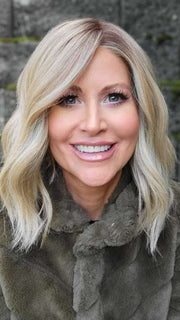 Natalie Gray @vanish.into.thin.hair wearing SKYLAR by JON RENAU in22F16S8 VENICE BLONDE | Light Ash Blonde and Light Natural Blonde Blend Shaded with Medium Brown PPC MAIN IMAGE