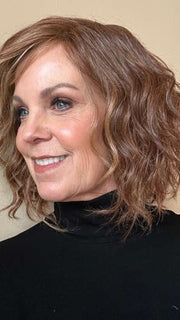 Susan Sparks @sparkles_intheworld wearing BEAMING BEAUTY by GABOR in color GF31-29 FIERY COPPER | Medium Light Auburn Evenly Blended with Ginger Blonde