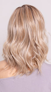 Ava wearing BRADSHAW by BELLETRESS in MILKSHAKE BLONDE R | A mixture of Light Sandy Brown, Highlighted with Light Ash Blonde with a Hint of Light Platinum Blonde with a Medium Root Color