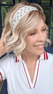 Shannon @shannonwigsout wearing HOUSTON by BELLETRESS in MILKSHAKE BLONDE R | A mixture of Light Sandy Brown, Highlighted with Light Ash Blonde with a Hint of Light Platinum Blonde with a Medium Root Color