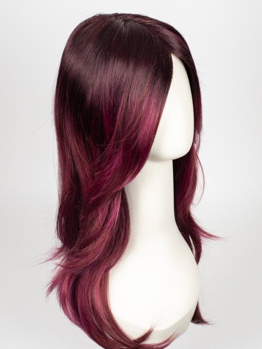 Plumberry Jam-R | Medium Plum Ombre rooted with 50/50 blend of Red/Fuchsia