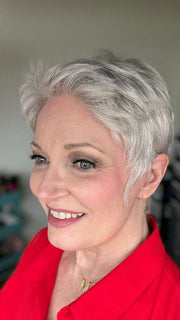 Mel B. @mels.be.ageless wearing RISK by ELLEN WILLE in SILVER MIX | Pure Silver White and Pearl Platinum Blonde Blend
